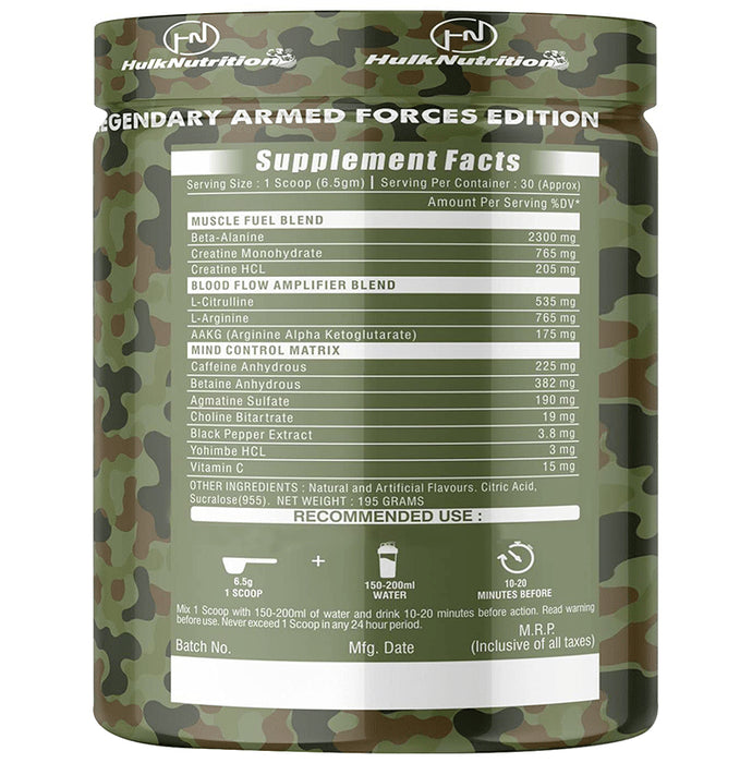 Hulk Nutrition Hard Core Powder Mix Berries