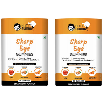 Hummy Gummy Sharp Eye Gummies (30 Each) Strawberry - Classic Derma