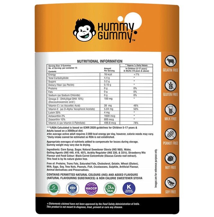 Hummy Gummy Sharp Eye Gummies (30 Each) Strawberry