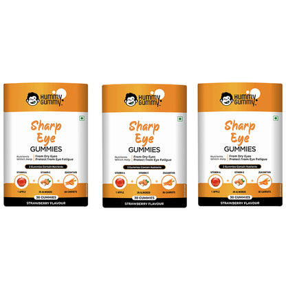 Hummy Gummy Sharp Eye Gummies (30 Each) Strawberry - Classic Derma