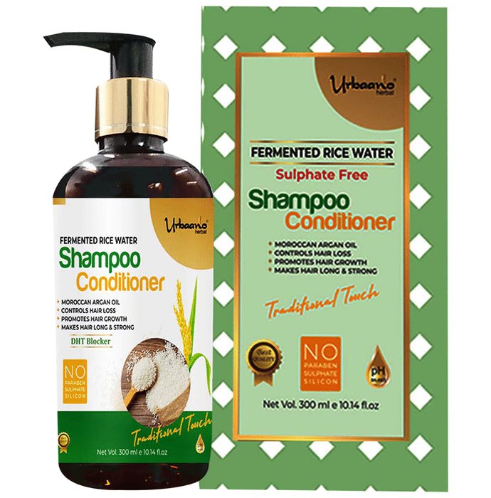 Urbaano Herbal Fermented Rice Water Shampoo Conditioner - Classic Derma