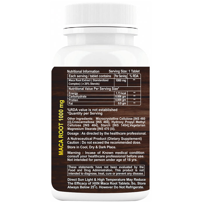 HXN Maca Root 1000mg Tablet