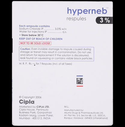Hyperneb 3% Respules (4ml Each)