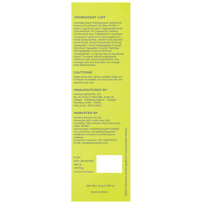 Hyphen Vitamin Infused Peptide Lip Balm Peach