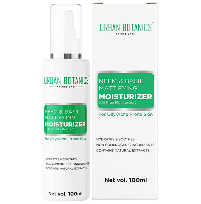 Urban Botanics Neem & Basil Mattifying Oil Free Moisturizer - Classic Derma