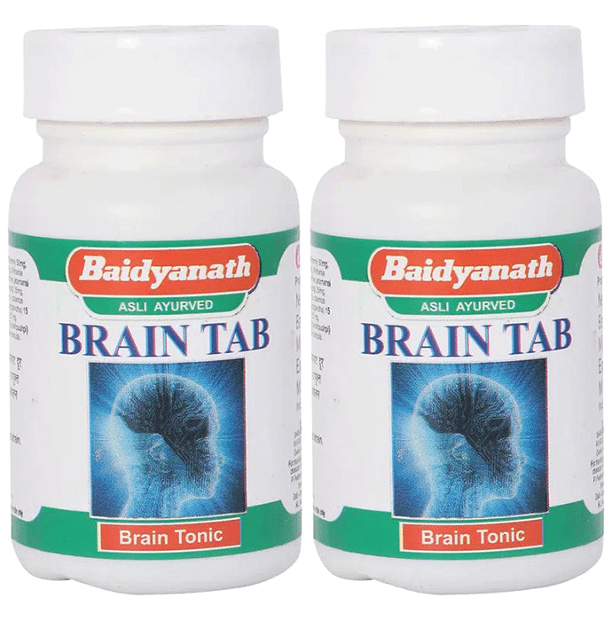 Baidyanath (Jhansi) Brain Tab Tablet (50 Each) - Classic Derma