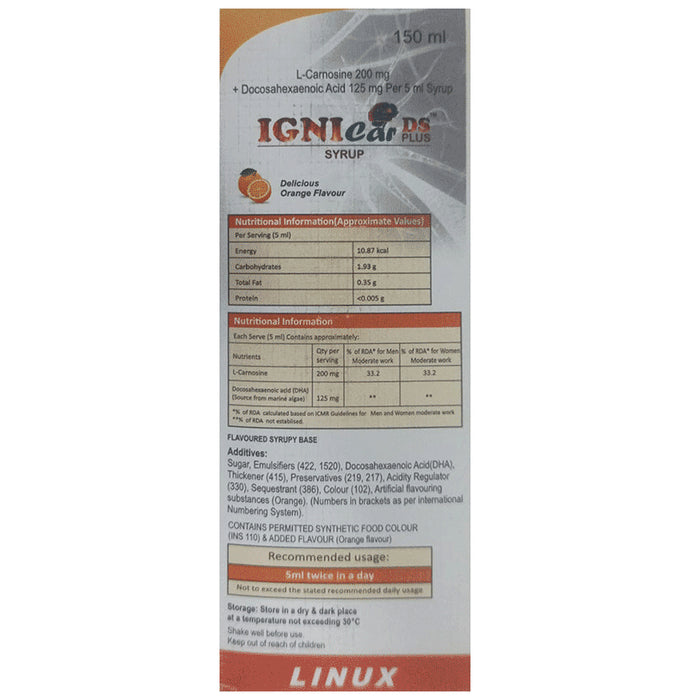 Ignicar DS Plus Syrup Delicious Orange