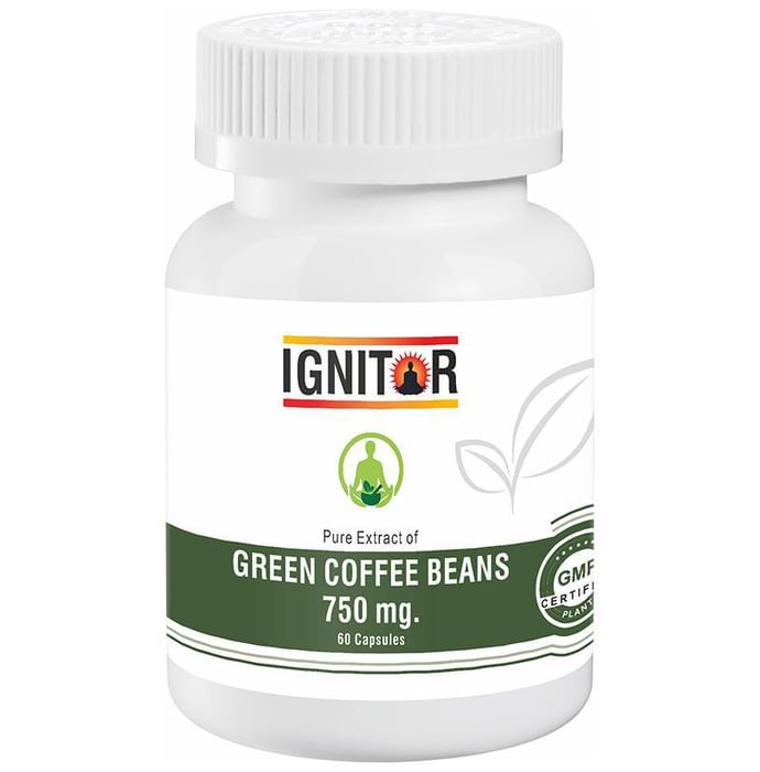 Ignitor Green Coffee Beans Hard Gelatin Capsule 750mg Capsule - Classic Derma