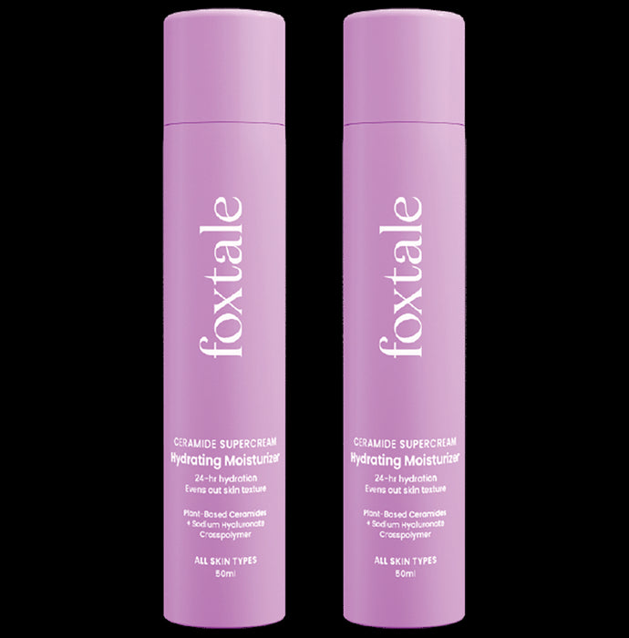 Foxtale Ceramide Supercream Hydrating Moisturizer (50ml Each) - Classic Derma