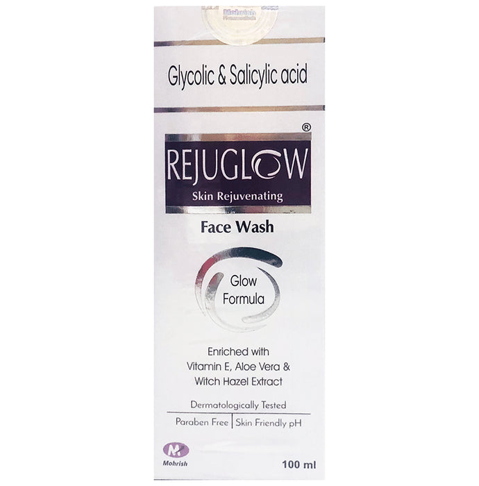 Rejuglow Face Wash with Glycolic & Salicylic Acid | For Skin Rejuvenation | Paraben Free Face Care Product - Classic Derma