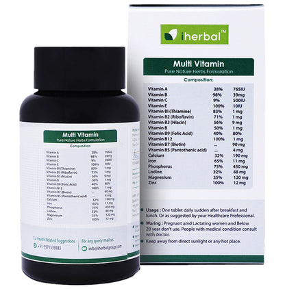 Iherbal Multi Vitamin With Minerals Tablet
