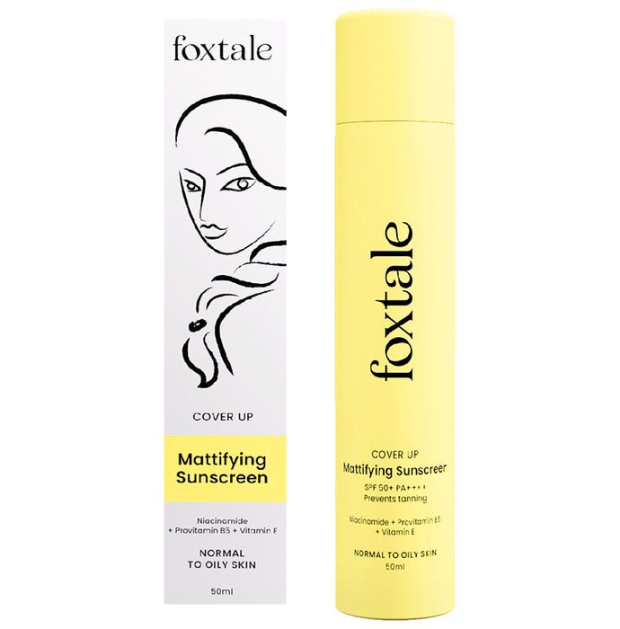 Foxtale Cover Up Mattifying Sunscreen SPF 50+ PA++++ - Classic Derma