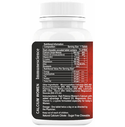 Immunescience Calcium Women Tablet (60 Each) Coffee