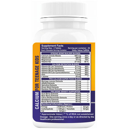 Immunescience Calcuim Teenage Kids Tablet (60 Each)