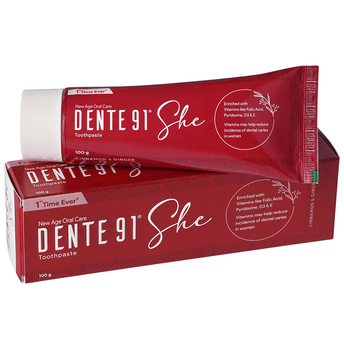 Dente 91 She Toothpaste (100gm Each) - Classic Derma