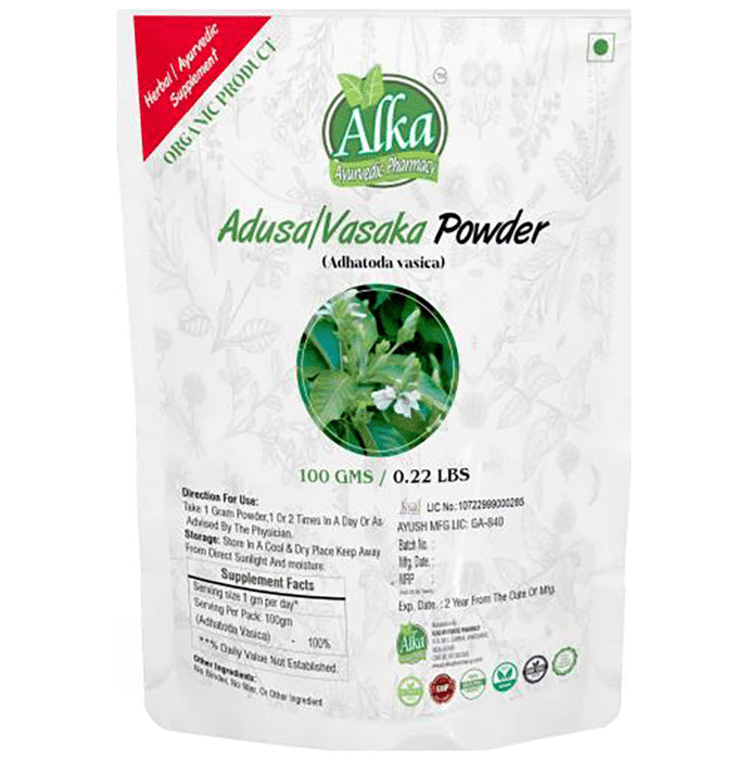 Alka Ayurvedic Pharmacy Adusa Powder - Classic Derma