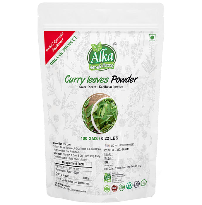 Alka Ayurvedic Pharmacy Curry Leaves Powder - Classic Derma