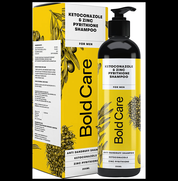 Bold Care Ketoconazole & Zinc Pyrithione Anti Dandruff Shampoo for Men Shampoo - Classic Derma
