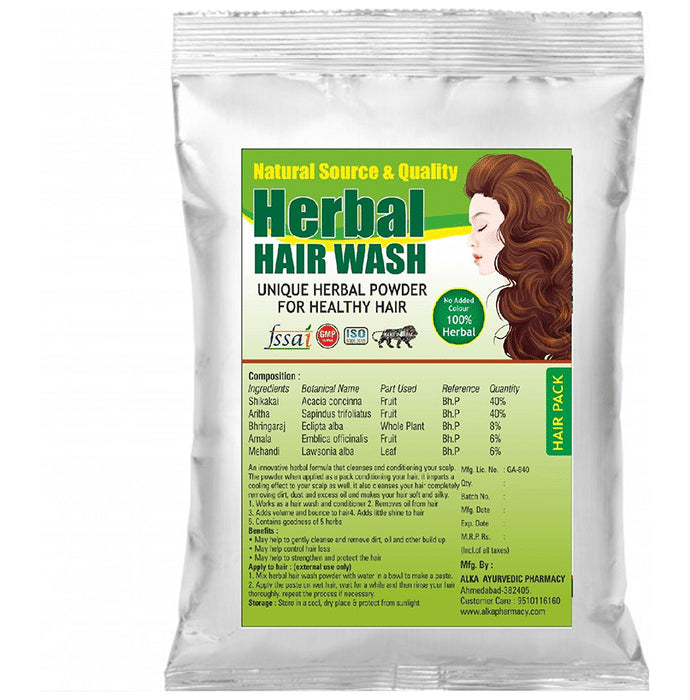 Alka Ayurvedic Pharmacy Herbal Hair Wash Powder - Classic Derma
