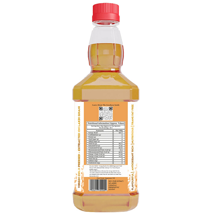 Indic Wisdom Wood Pressed Flaxseed Oil (Cold Pressed - Extracted on Wooden Churner)