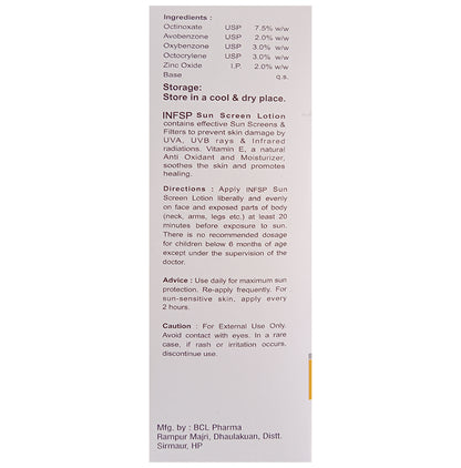 INFSP Sunscreen Lotion (100ml Each) SPF 50++
