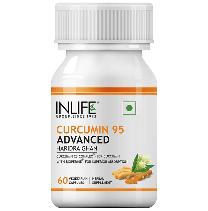 Inlife Curcumin C3 Complex (95% Curcuminoids) 500 mg Turmeric with Bioperine | For Liver Care & Superior Absorption - Classic Derma