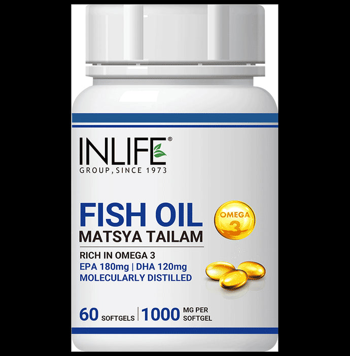 Inlife Fish Oil Matsya Tailam 1000mg Soft Gelatin Capsule - Classic Derma