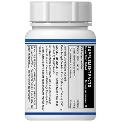 Inlife Fish Oil Matsya Tailam 1000mg Soft Gelatin Capsule