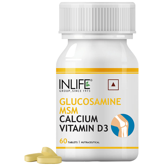 Inlife Glucosamine MSM | With Calcium, Vitamin D3 for Bone Health | Tablet