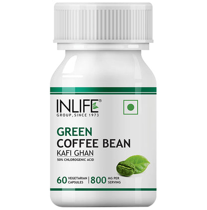 Inlife Green Coffee Bean Extract 800mg with Chlorogenic Acid | Veg Capsule - Classic Derma