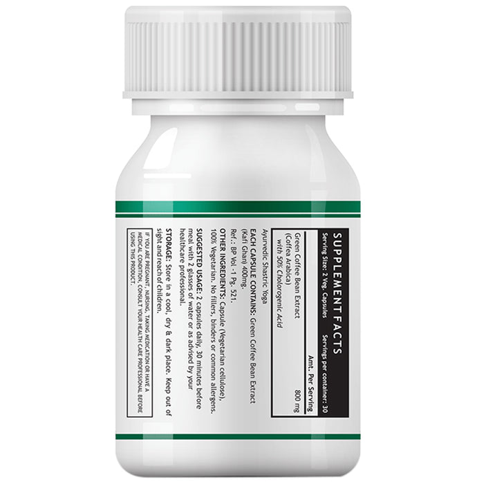 Inlife Green Coffee Bean Extract 800mg with Chlorogenic Acid | Veg Capsule