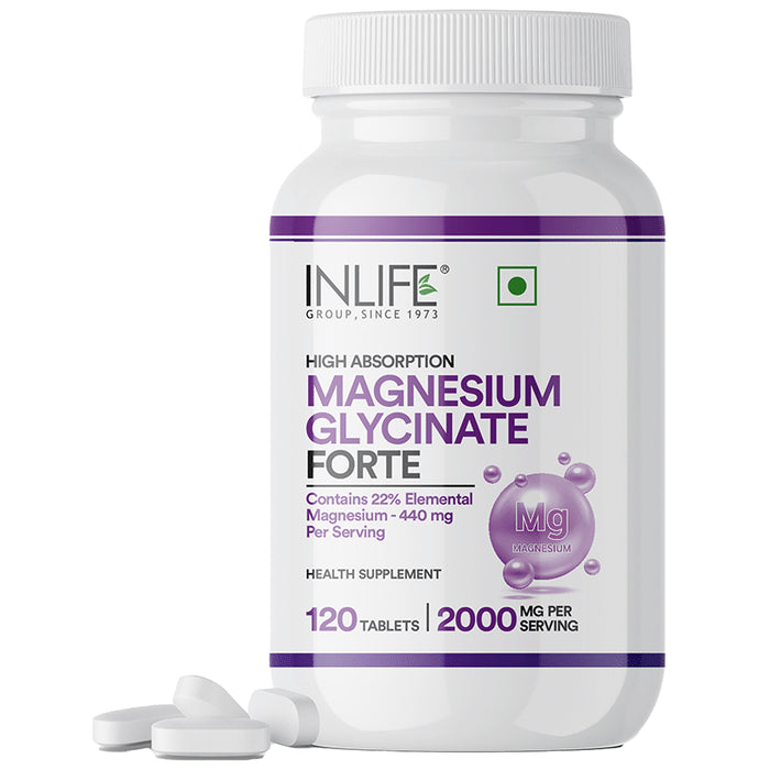 Inlife High Absorption Magnesium Glycinate Forte 2000mg Tablet - Classic Derma