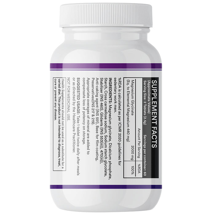 Inlife High Absorption Magnesium Glycinate Forte 2000mg Tablet
