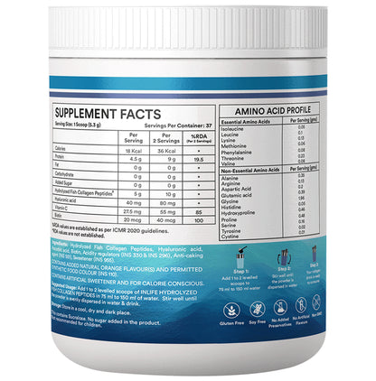 Inlife Japanese Marine Collagen Supplements| Fish Collagen Powder for Skin & Hair Blueberry