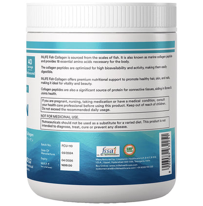 Inlife Japanese Marine Collagen Supplements| Fish Collagen Powder for Skin & Hair Powder Unflavored