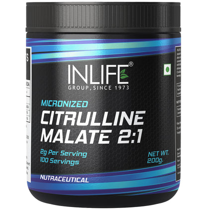 Inlife Micronized Citrulline Malate Powder 2:1 Supplement Unflavoured - Classic Derma