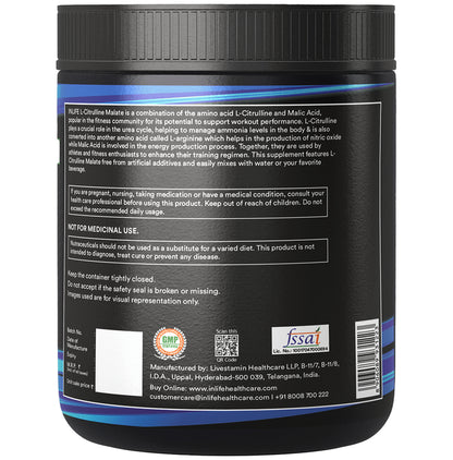 Inlife Micronized Citrulline Malate Powder 2:1 Supplement Unflavoured