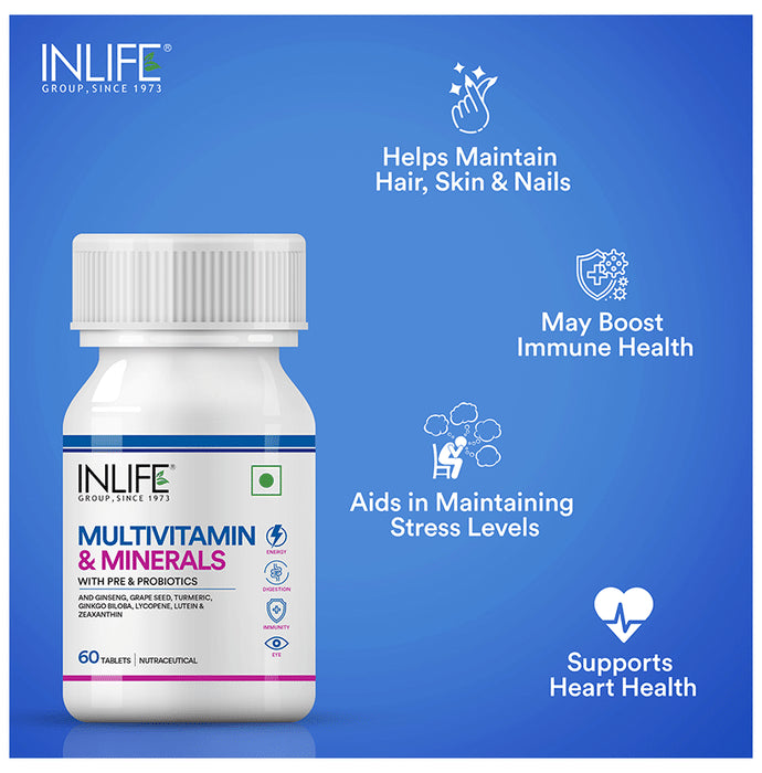 Inlife Multivitamin and Multiminerals with Pre & Probiotics Tablet