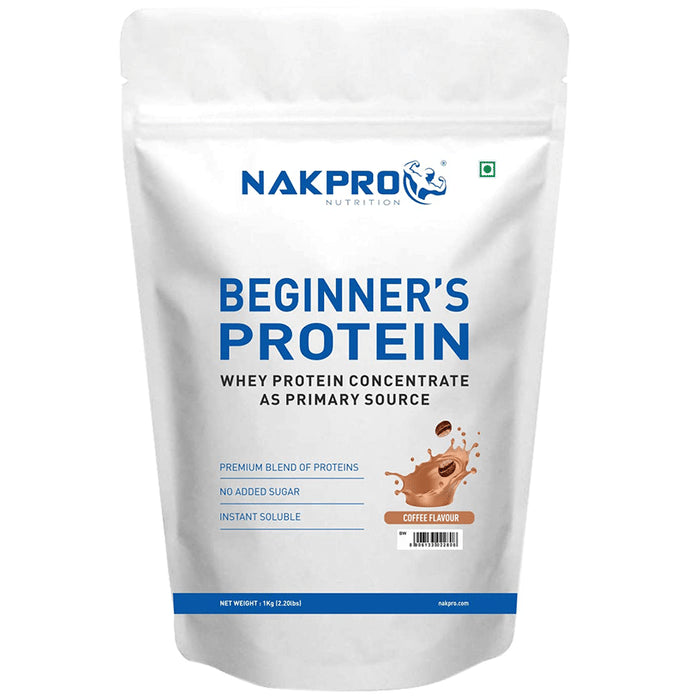 Nakpro Nutrition Beginner's Protein Whey Protein Concentrate (1kg Each) Coffee - Classic Derma