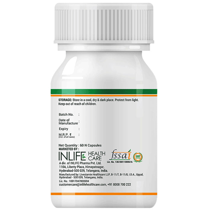 Inlife Prebiotic & Probiotics Forte for Men & Women | 25 Billion CFU with 14 Strains | Vegetarian Capsule for Gut Health