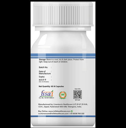 Inlife Probiotic Lactobacillus Acidophilus 5 Billion CFU | Vegetarian Capsule for Gut Health