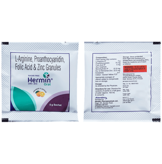 Hermin Orange Sugar Free Oral Sachet - Classic Derma