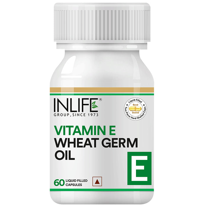 Inlife Vitamin E Wheat Germ Oil for Skin Health | Liquid Filled Capsule - Classic Derma