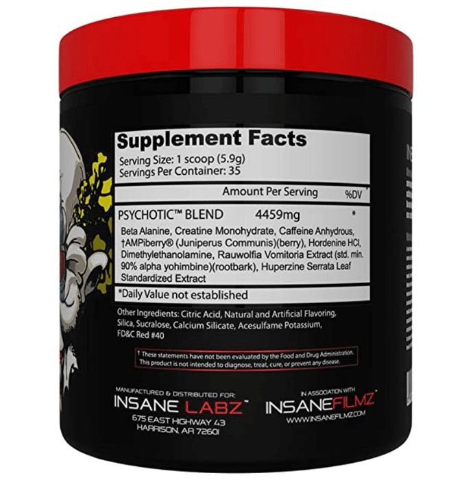 Insane Labz Psychotic Infused Pre-Workout Power House Powder Cotton Candy