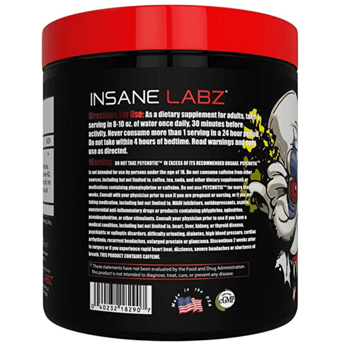 Insane Labz Psychotic Infused Pre-Workout Power House Powder Fruit Punch
