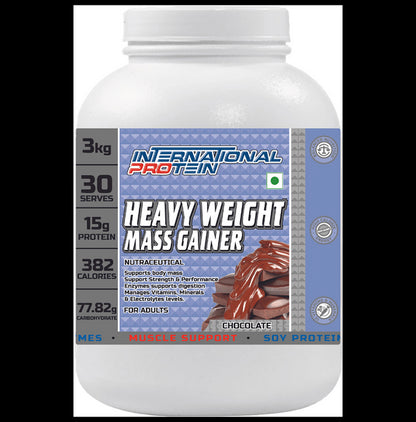 International Protein Heavy Weight Mass Gainer Powder Chocolate - Classic Derma