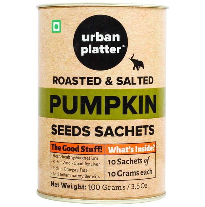Urban Platter Roasted & Salted Pumpkin Seeds Sachets (10gm Each) - Classic Derma