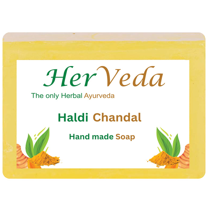 HerVeda Haldi Chandan Soap (100gm Each) - Classic Derma