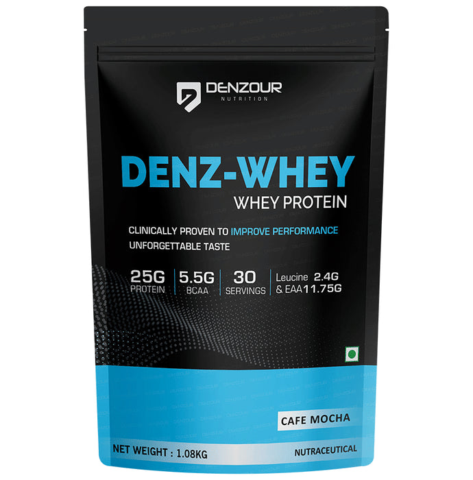 Denzour Nutrition Denz-Whey Protein 5.5G BCAA Cafe Mocha - Classic Derma
