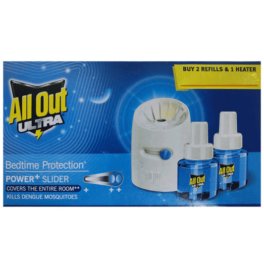 All Out Ultra Power Plus Slider Machine with Refill (45ml Each) - Classic Derma